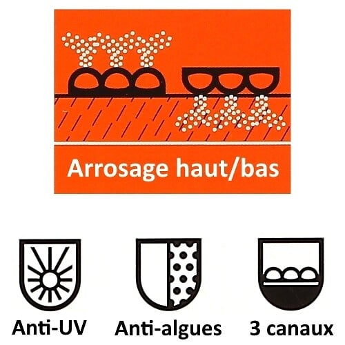 HUGGY TUYAUX - Tuyau d'arrosage micro-perforé plat - Longueur 15 mètres - large