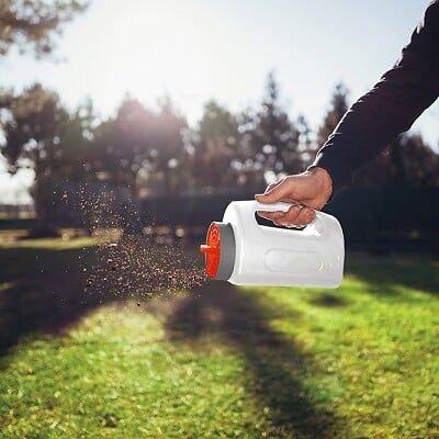 GT GARDEN - Épandeur manuel à engrais ou gazon - 2 litres - large