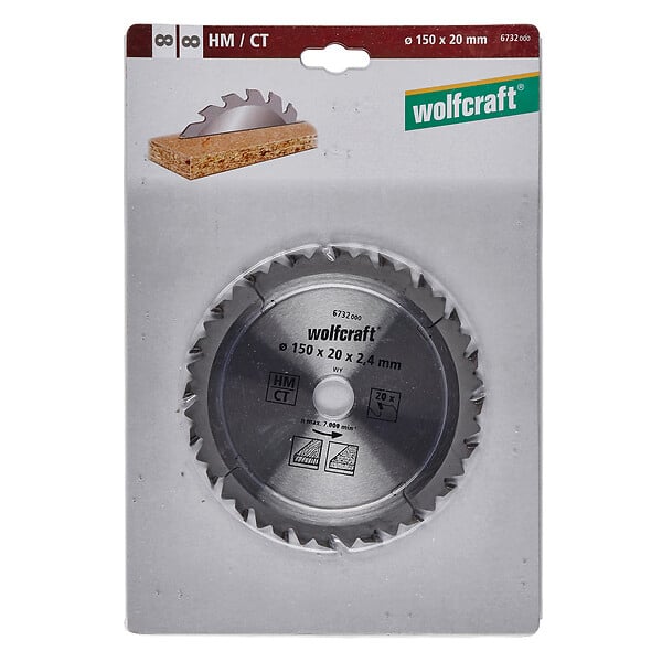 WOLFCRAFT - 1Lame scie circ. CT 20 dts D150x20mm - large