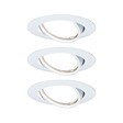 PAULMANN - Jeu de 3 spots encastrables à LED Base - Blanc - vignette