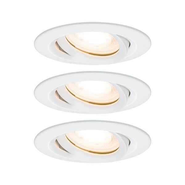 PAULMANN - Jeu de 3 spots encastrables à LED Nova - Blanc - large