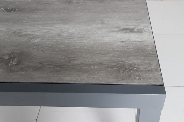 Table de jardin TREE - Aluminium - Gris foncé - 10 personnes - large