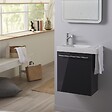 PLANETE BAIN - Ensemble lave-mains tout compris anthracite avec robinetterie eau froide - vignette