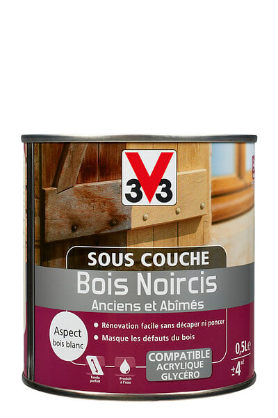 V33 BOIS - Sous-couche avant lasure Bois Noircis - 0,5L - large