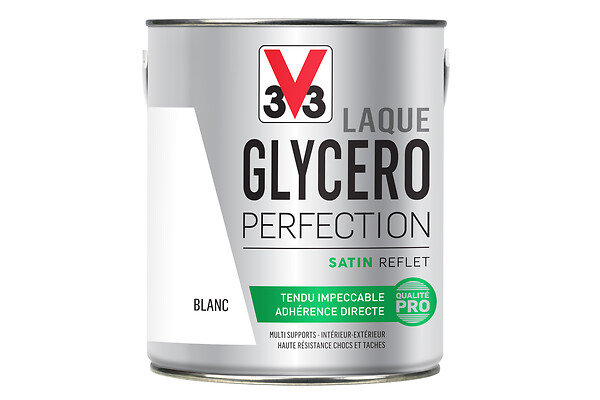 V33 PEINTURE - Peinture laque Glycero - Blanc - Satin - 2L - large