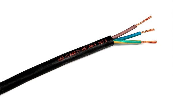 - - Câble electrique H07RN-F 3x1.5mm2 - Vendu au metre - large