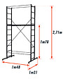 CENTAURE - Échafaudage roulant aluminium B4 Centaure - 4 m - vignette