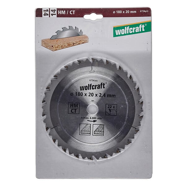 WOLFCRAFT - 1Lame scie circ. CT 22 dts D180x20mm - large
