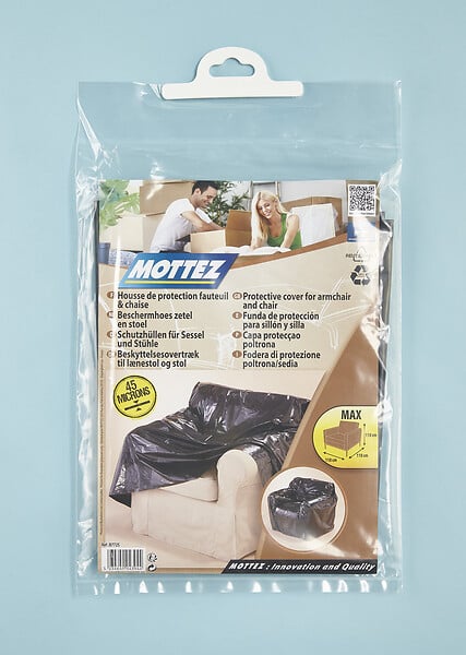 MOTTEZ - Housse de fauteuil et chaise 1.10x1.10x1.10m - large