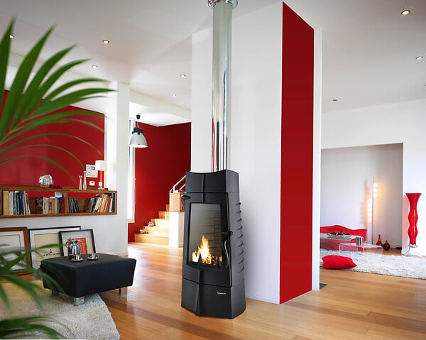 INVICTA - Poêle à bois Chamane - Fonte - Anthracite - 10kW - large