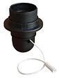 TIBELEC - Douille E27 à tirette - Plastique PET - Noir - 60W max - vignette