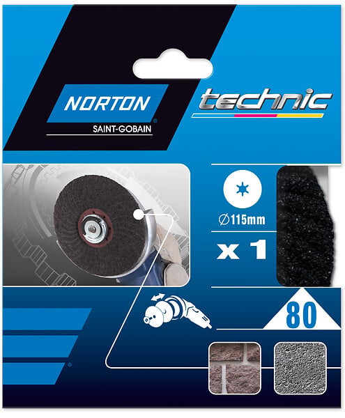 NORTON - Disque de décapage CPS matériaux 115x22mm Grain 80 - large