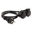 ZENITECH - Prolongateur à double tête pour chantier HO7RN-F 16A 3G1,5mm² - Noir 1m - Zenitech - vignette