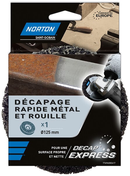 NORTON - Disque de décapage métal - Nylon abrasif - 125mm - Lot de 5 - large