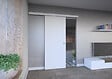 TECNOPROFILS - Kit porte coulissante en applique prépeinte - H.204xl.83cm - vignette