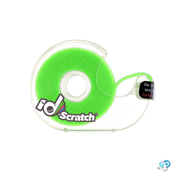 ID-SCRATCH - Bande scratch auto-agrippante - Polyamide - Vert fluo - 2 m - large