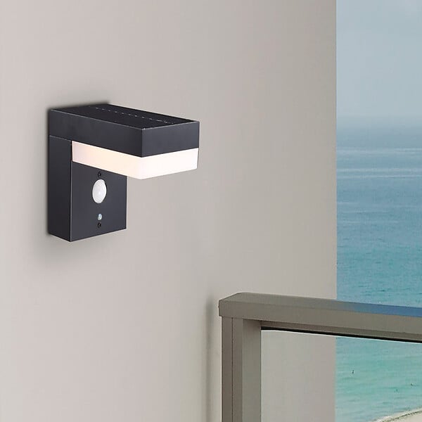 LUMIHOME - Applique solaire LED Venus - Noir - Détecteur de mouvement - large