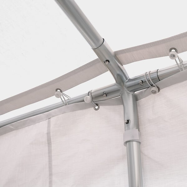 HOMCOM - Tente de réception tonnelle de jardin 4 parois amovibles portes zippées idéal pour fête mariage soirée 6 x 4 x 2,8 m acier toile polyéthylène 180 g/m² blanc - large