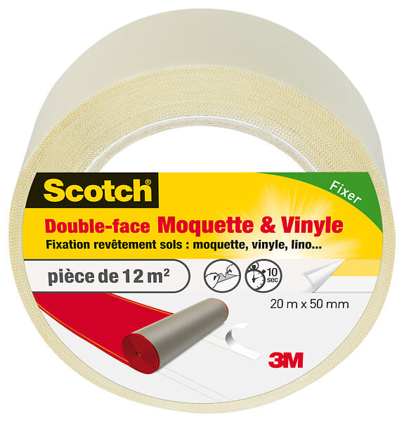 SCOTCH - Double Face - Sols Moquette & Vinyles - 20mx50mm - large