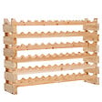 HOMCOM - Homcom Étagère À Bouteilles Casier À Vin Range Bouteilles Horizontal 6 Niveaux 72 Bouteilles Max. Dim. 114l X 28l X 80h Cm Bois De Pin Massif - vignette