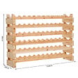HOMCOM - Homcom Étagère À Bouteilles Casier À Vin Range Bouteilles Horizontal 6 Niveaux 72 Bouteilles Max. Dim. 114l X 28l X 80h Cm Bois De Pin Massif - vignette