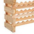 HOMCOM - Homcom Étagère À Bouteilles Casier À Vin Range Bouteilles Horizontal 6 Niveaux 72 Bouteilles Max. Dim. 114l X 28l X 80h Cm Bois De Pin Massif - vignette