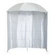 OUTSUNNY - Parasol de plage Ø 2,2 x 2,2H cm protection UPF 50 + sac transport, sardines et lestage intégrés crème - vignette