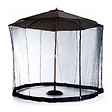 OUTSUNNY - Moustiquaire cylindrique pour parasol 3 m diamètre avec fermeture éclair et lestage noir - vignette
