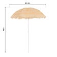 OUTSUNNY - Parasol de plage jardin design hawai 160 cm raphia artificiel beige - vignette