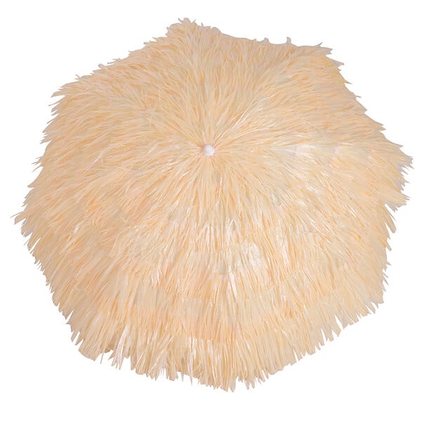 OUTSUNNY - Parasol de plage jardin design hawai 160 cm raphia artificiel beige - large
