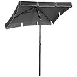 OUTSUNNY - Parasol rectangulaire inclinable alu acier polyester haute densité diamètre 2 m gris - vignette