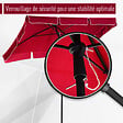 OUTSUNNY - Parasol rectangulaire inclinable alu acier polyester haute densité diamètre 2 m rouge - vignette