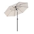 OUTSUNNY - Parasol inclinable aluminium fibre de verre polyester diamètre 2,65 m coloris crème - vignette