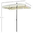 OUTSUNNY - Parasol rectangulaire inclinable alu acier polyester haute densité diamètre 2 m beige clair - vignette