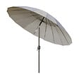 OUTSUNNY - Parasol inclinable rond avec manivelle métal fibre de verre Ø 2,55 m polyester haute densité gris - vignette