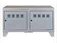 P.HENRY - Meuble bas de rangement acier 2 portes gris H45cm - vignette