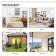 OUTSUNNY - Loveuse fauteuil rond de jardin fauteuil lune papasan pliable grand confort macramé coton polyester beige - vignette