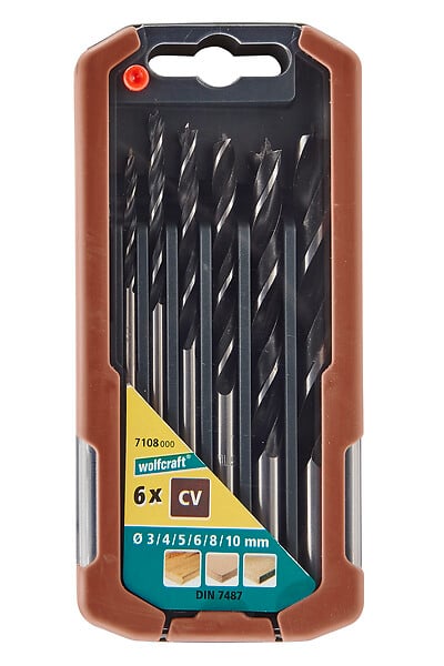WOLFCRAFT - 1 Coffret S-6 Foret bois CV D3-10mm - large