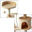 PAWHUT - Arbre à chats multi-équipements griffoirs grattoirs plateformes niche corde jouets 40L x 40l x 114H cm beige - vignette
