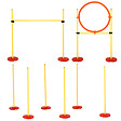 PAWHUT - Agility sport pour chiens équipement complet haies, slalom + sac de transport jaune - vignette