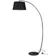 HOMCOM - Lampe lampadaire à arc salon courbée - Lampe arceau moderne en métal - Lampadaire sur pied métal lin noir - vignette