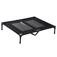 PAWHUT - Lit sur pieds pour chien chat lit de camp animal lit surélevé Oxford textilène micro-perforé dim. 92L x 76l x 18H cm noir - vignette