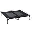 PAWHUT - Lit sur pieds pour chien chat lit de camp animal lit surélevé Oxford textilène micro-perforé dim. 92L x 76l x 18H cm noir - vignette