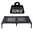 PAWHUT - Lit sur pieds pour chien chat lit de camp animal lit surélevé Oxford textilène micro-perforé dim. 92L x 76l x 18H cm noir - vignette