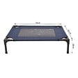PAWHUT - Lit pour chien chat lit de camp grand confort sur pieds tissu oxford textilène micro-perforé 76L x 61l x 18H cm bleu marine noir - vignette