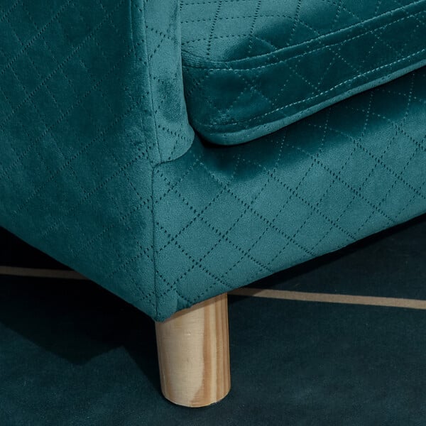 PAWHUT - Canapé chien lit pour chien design scandinave coussin moelleux pieds bois massif dim. 64 x 45 x 36 cm velours bleu canard - large