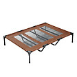 PAWHUT - Lit sur pieds XXL pour chien chat lit de camp animal lit surélevé Oxford textilène micro-perforé dim. 122L x 92l x 23H cm marron clair - vignette