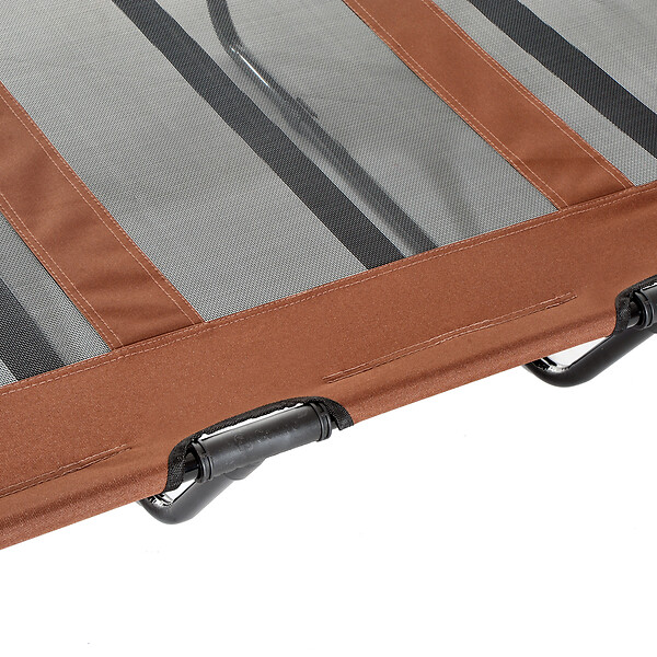 PAWHUT - Lit sur pieds XXL pour chien chat lit de camp animal lit surélevé Oxford textilène micro-perforé dim. 122L x 92l x 23H cm marron clair - large