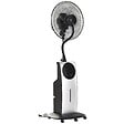 HOMCOM - HOMCOM Ventilateur brumisateur sur roulettes - oscillant silencieux 90 W avec télécommande - minuterie 3 modes 3 vitesses Ø 44,5 x 135H cm gris noir - vignette