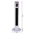 HOMCOM - Ventilateur colonne tour programmable oscillant silencieux 45 W avec télécommande écran affichage minuterie 3 modes 3 vitesses 32L x 32l x 96H cm blanc noir - vignette